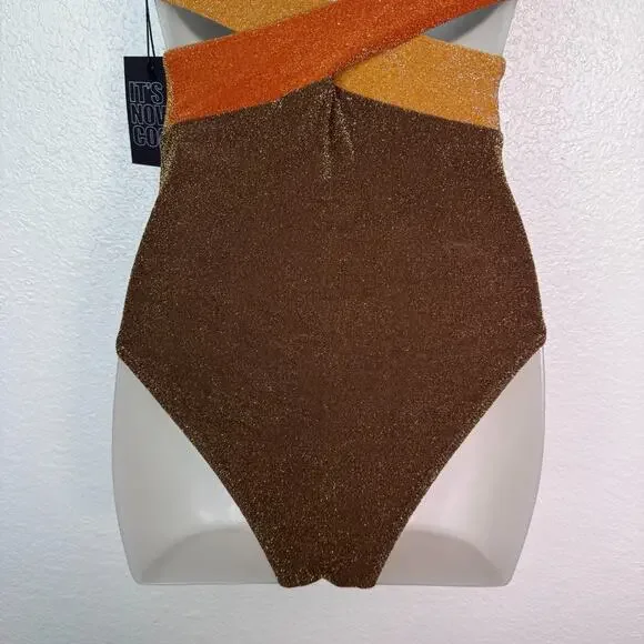 Its Now Cool Swimsuit Womens XS The Riot One Piece Metallic Shimmer Free People - Picture 9 of 11